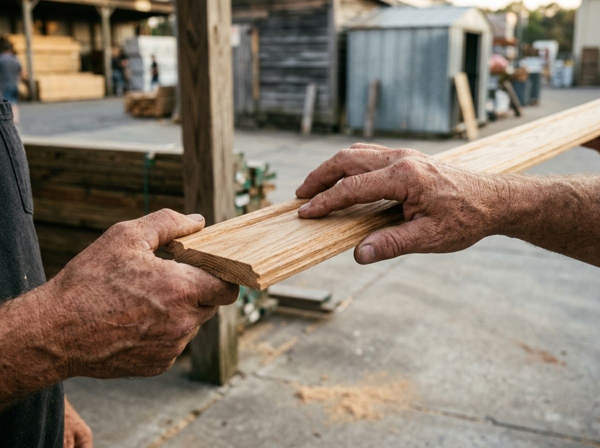 Inspecting quality wood trim