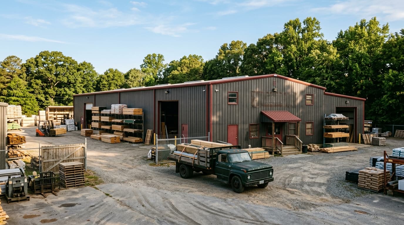 Saunders Supply Company yard and storefront